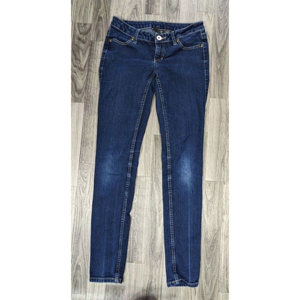 City Streets Juniors Size 1 Pockets Skinny Denim Blue Jeans